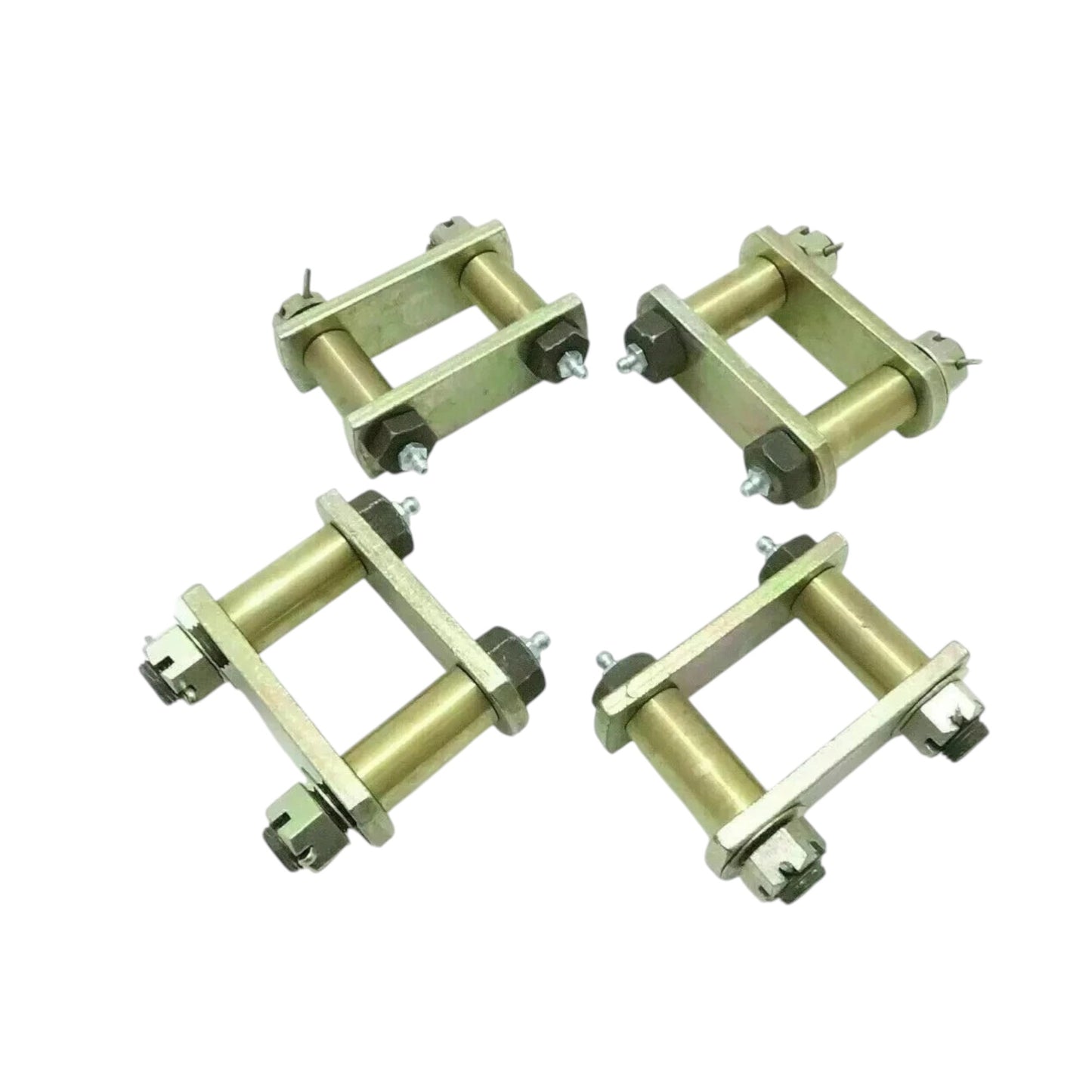 Leaf spring shackle kit, durable steel, includes four components for Jeep suspension upgrade