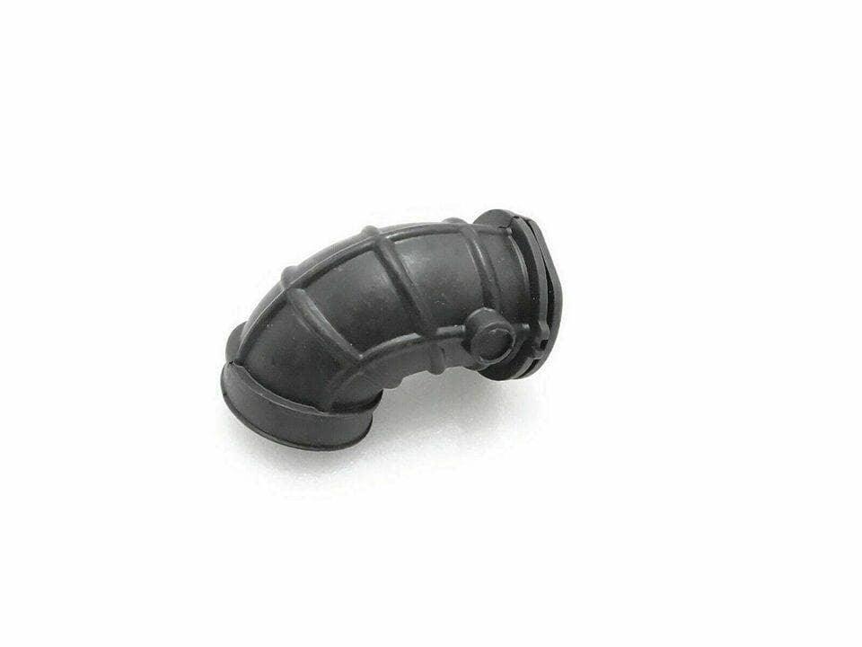 Black rubber hose pipe elbow with molded connector
