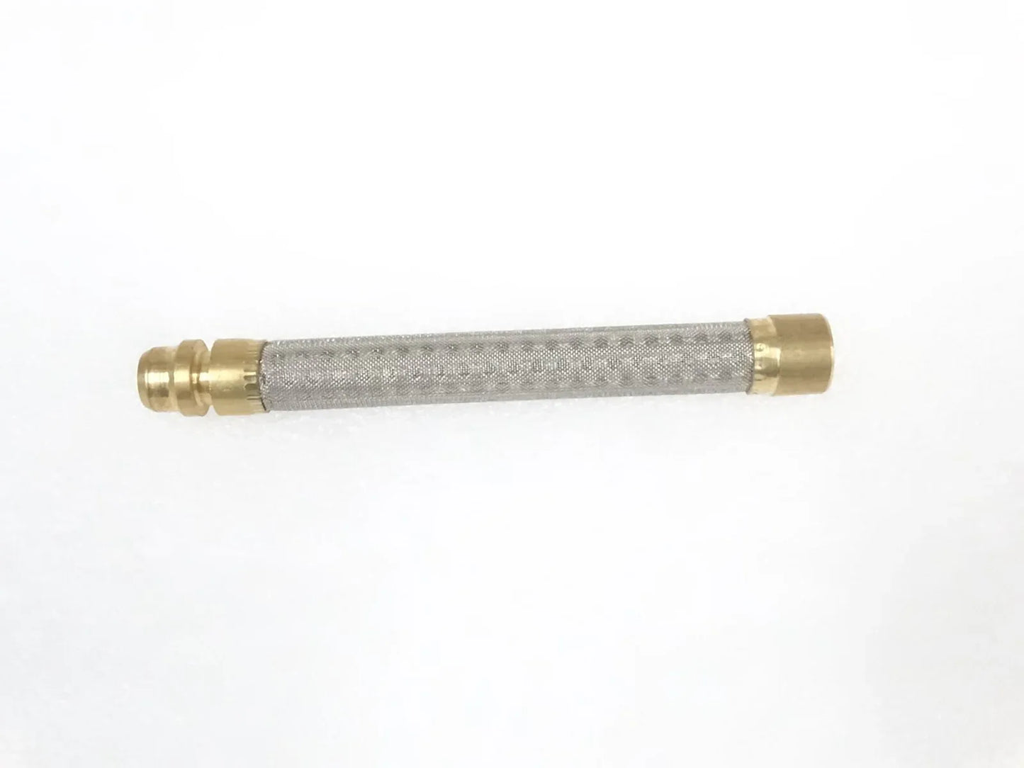 Orifice assembly with braided mesh cylinder and brass fittings
