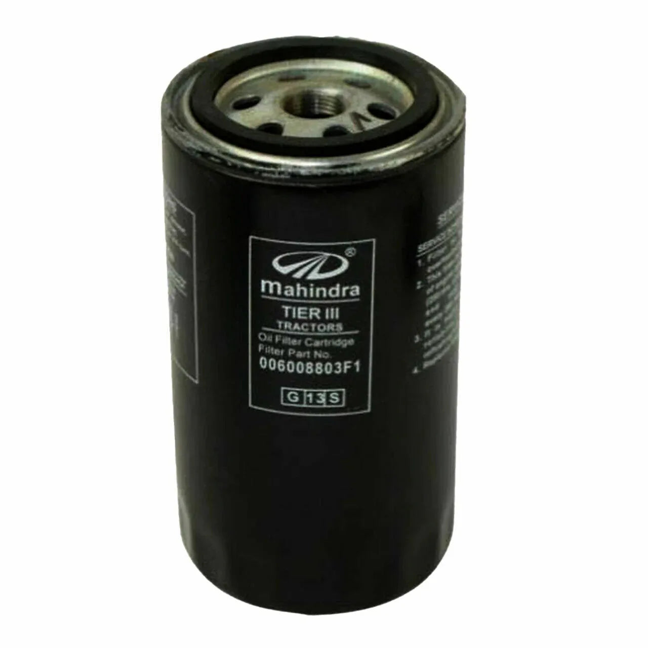 Mahindra tractor oil filter, metal construction, designed for efficient filtration in tractors