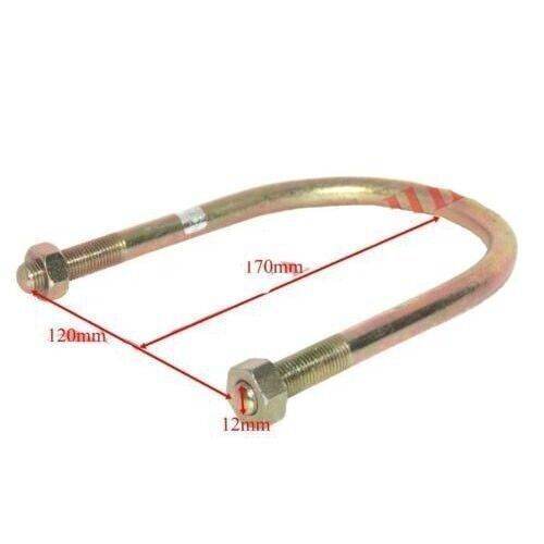 Massey Ferguson 1035 DI mudguard bolt with U shape design, measuring 170mm and made for durable performance