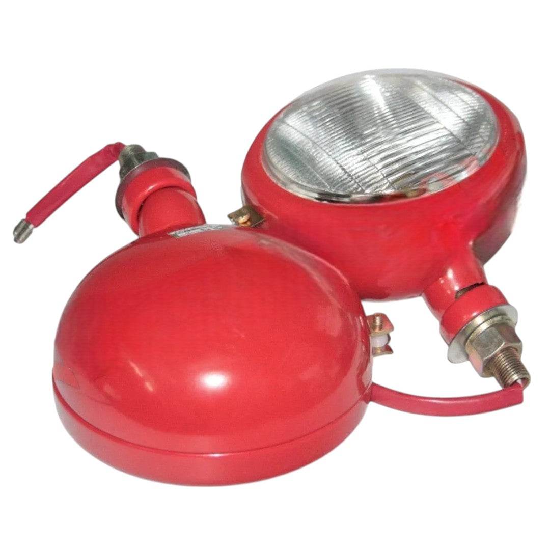 Pair Red Headlight Right Left With Parking Bulb Slot Massey Ferguson 135 - StellerGear