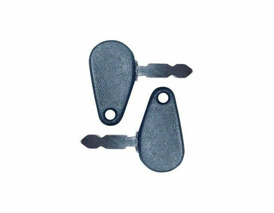 Massey Ferguson ignition key set for tractors, includes two durable replacement keys