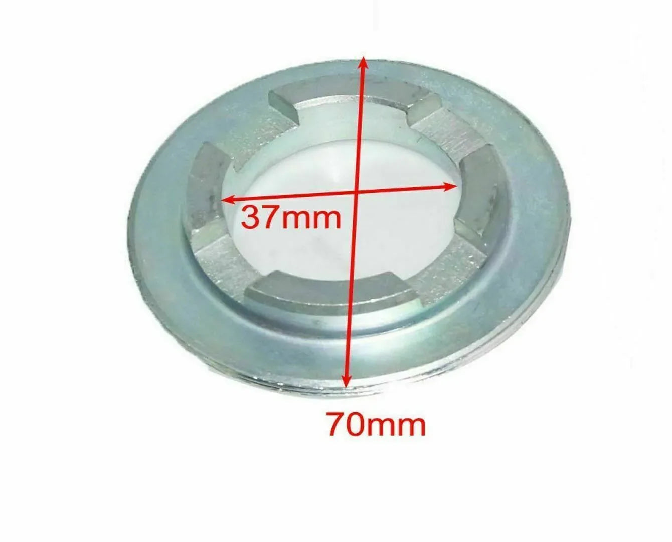 PTO shaft plate collar, steel construction, 70mm outer diameter, for Massey Ferguson model attachments