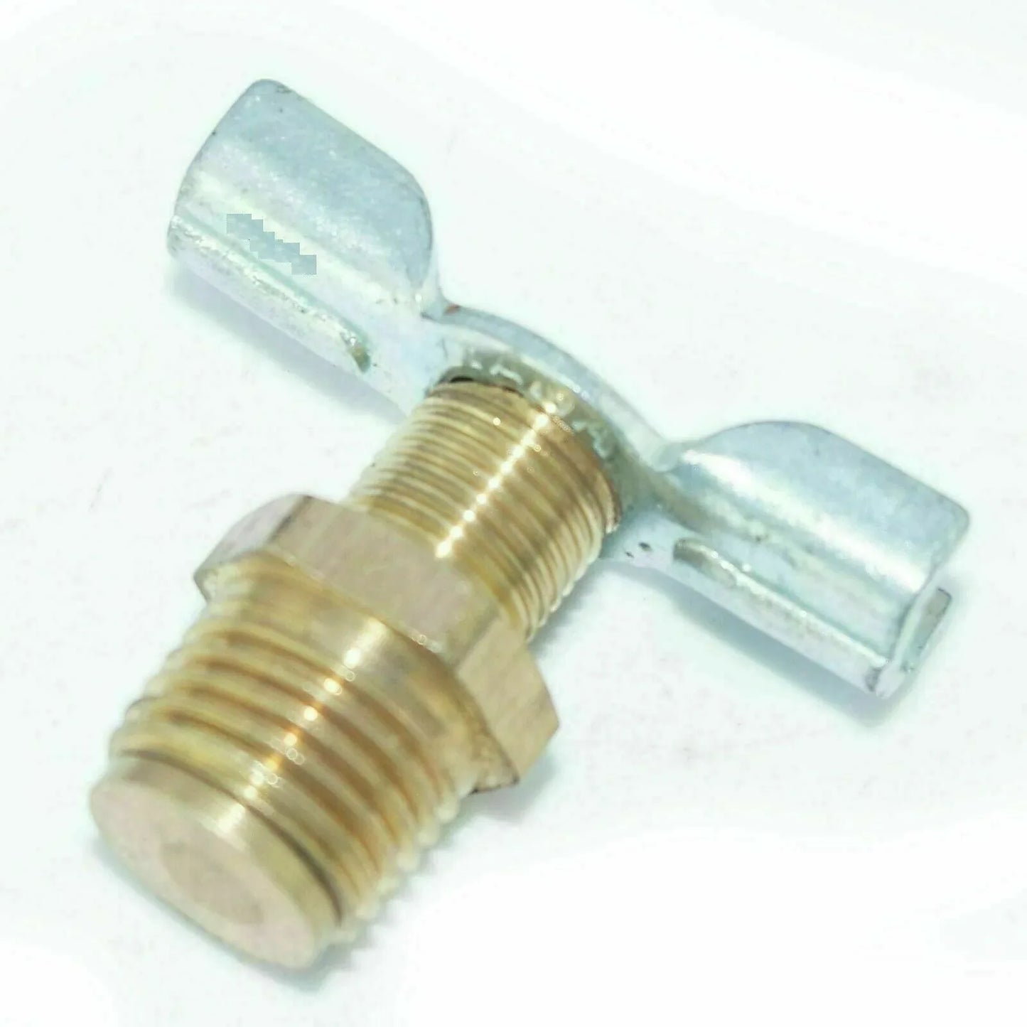 Massey Ferguson model radiator drain tap, brass and steel, essential for maintaining tractor cooling systems
