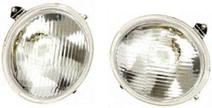 Massey Ferguson model headlight, round design, durable materials, suitable for tractors and heavy machinery