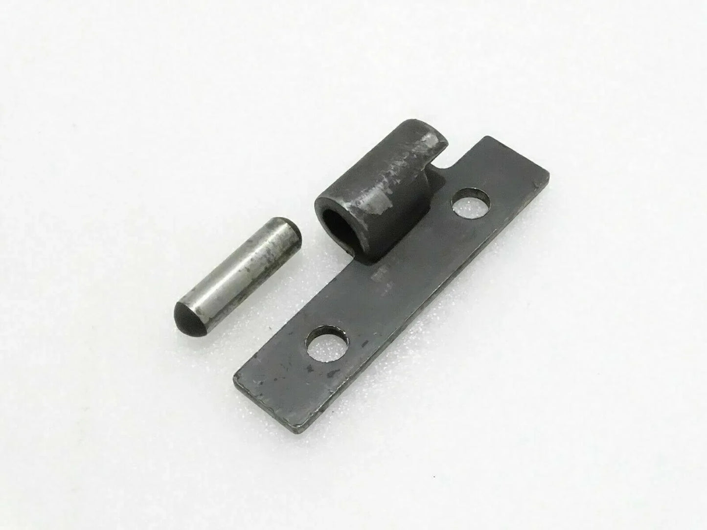 Gear lever stop plate and pin set for Massey Ferguson model, durable steel construction for reliable use