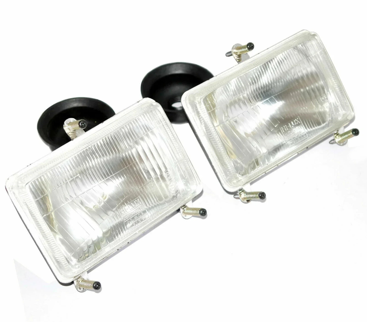 Pair of clear headlight headlamp set for Massey Ferguson model tractors, durable and easy to install.