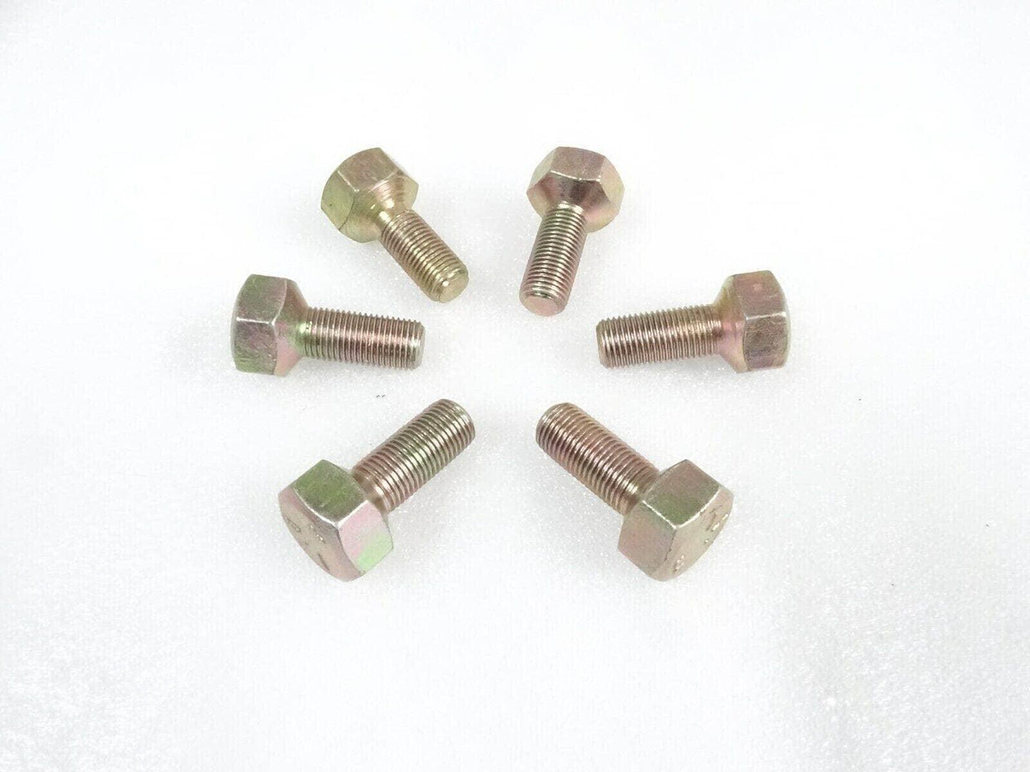 Set of 6 Massey Ferguson tractor wheel bolts in steel, perfect for securing front wheels