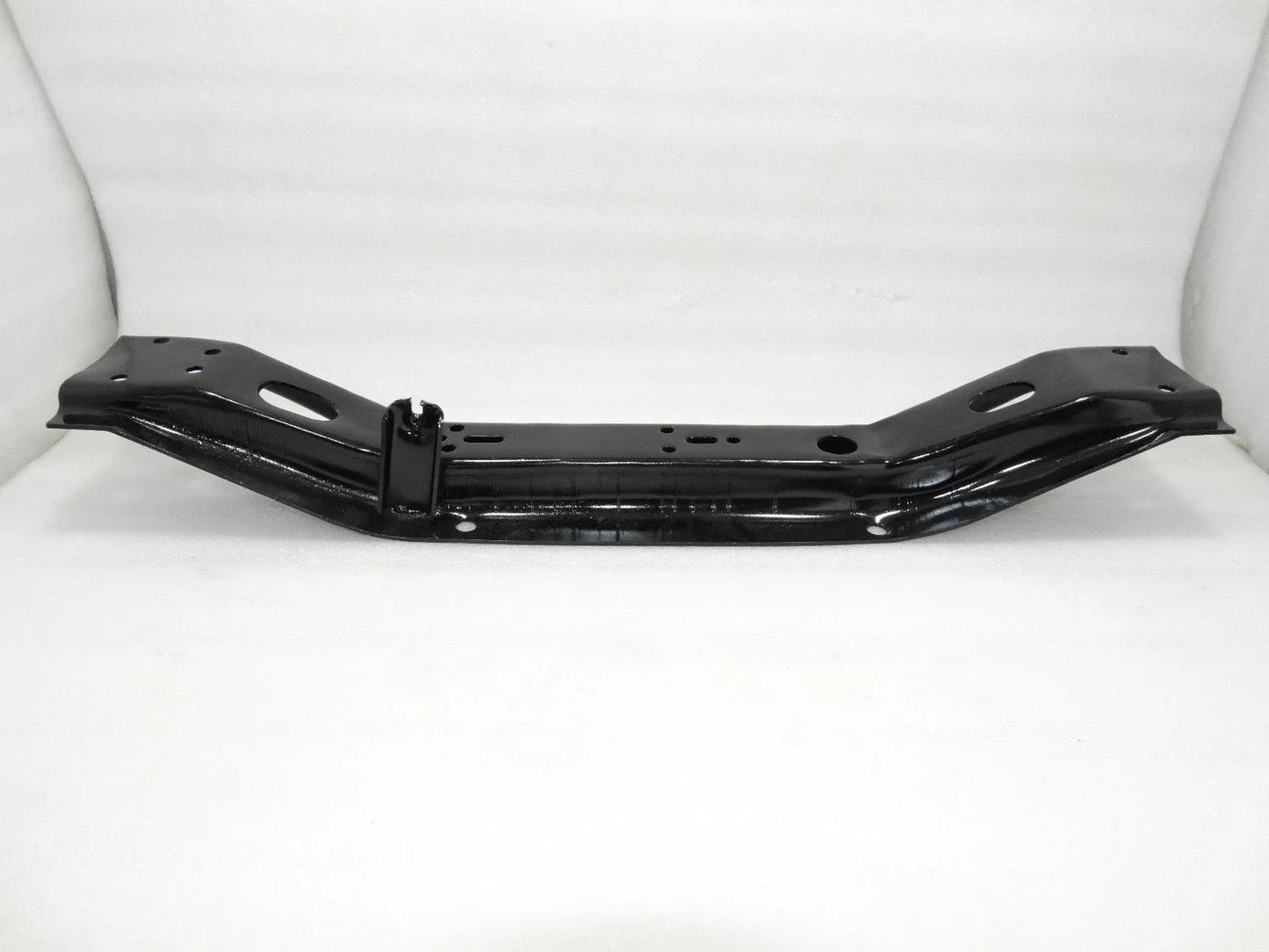 Willys Jeep transmission cross member, black metal cross bar with mounting holes