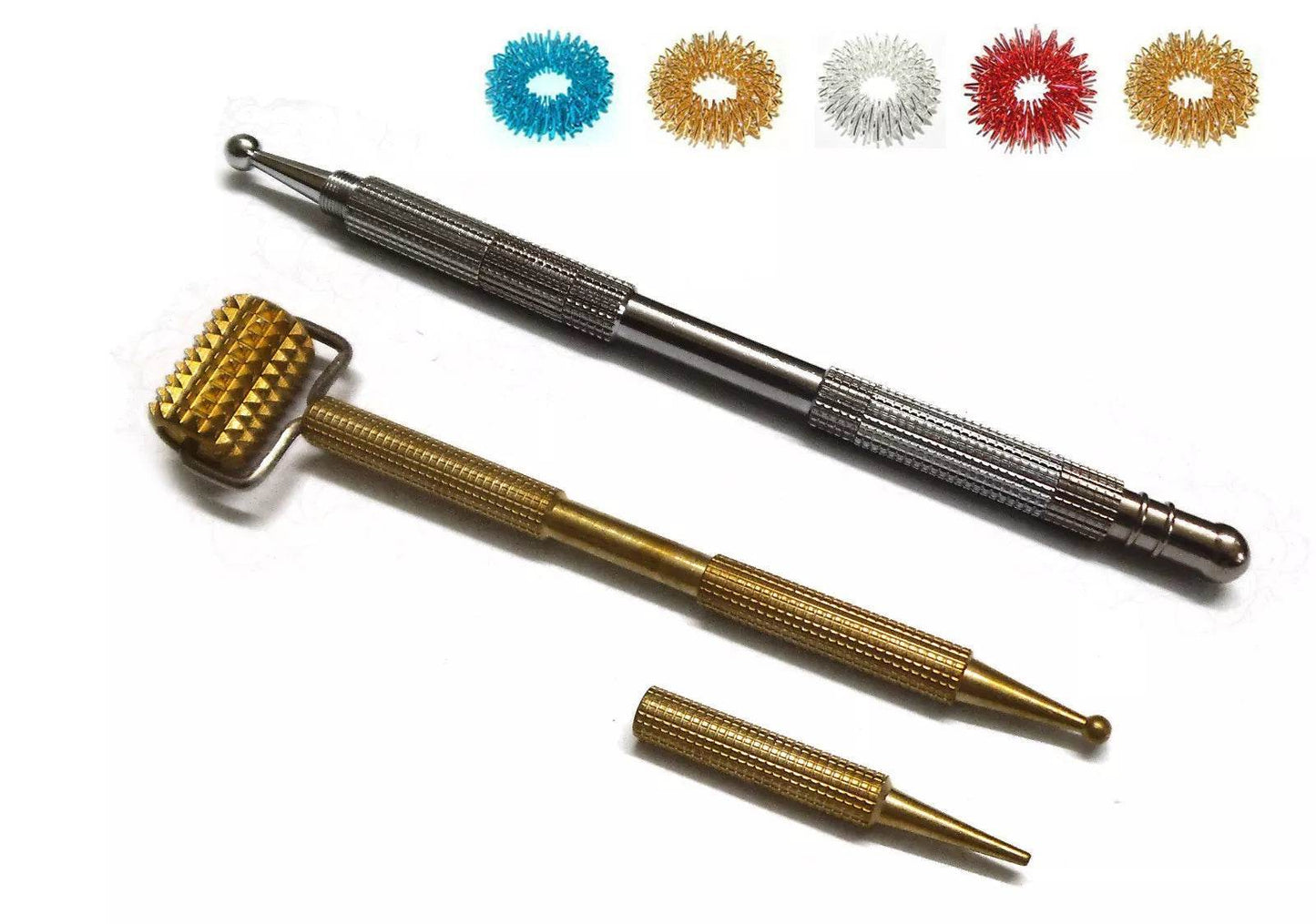 Sujok Acupressure Probe Metal Multipurpose 5 in 1 Mini Roller Jimmys Rings - StellerGear