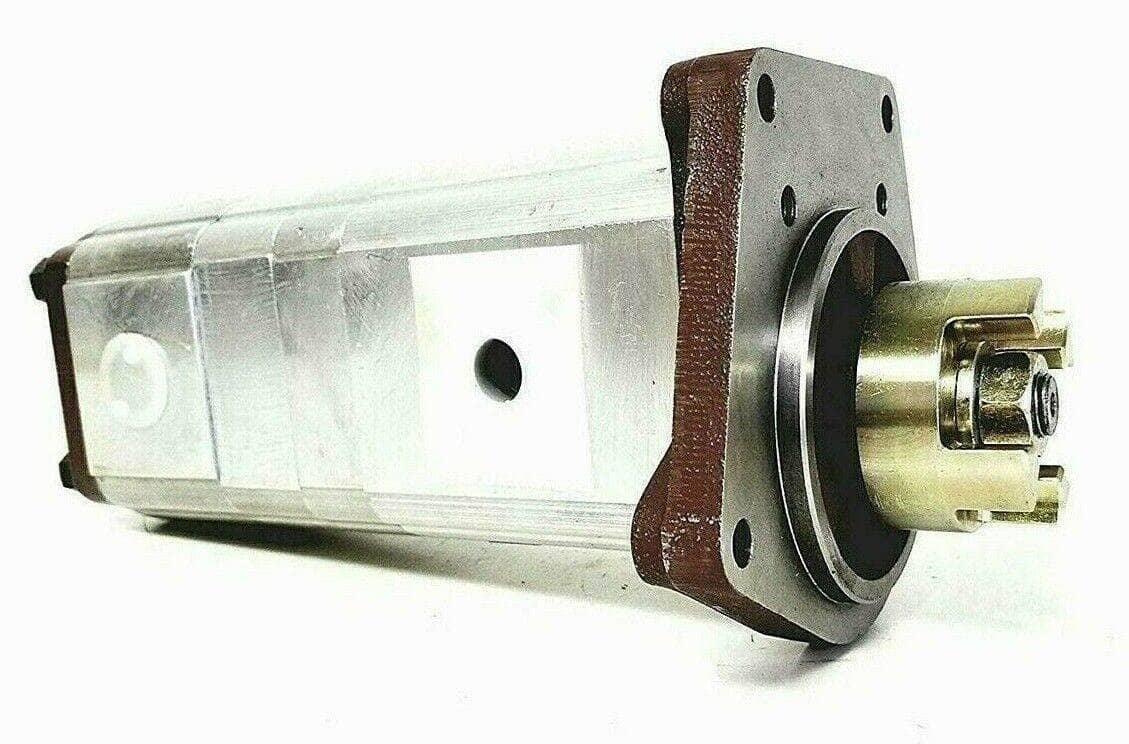OEM hydraulic pump for Mahindra tractor, aluminum body, 12-inch length, essential for efficient tractor operation