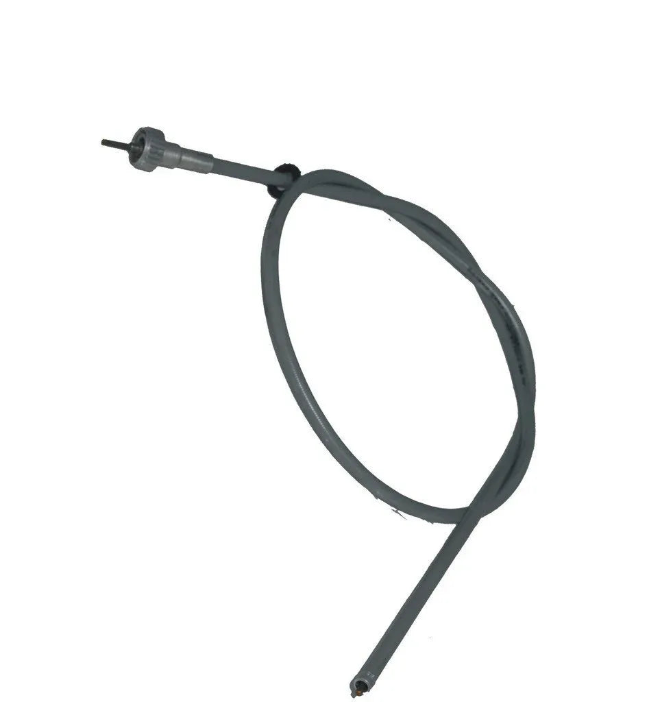 Speedometer cable with black outer casing and metal end fittings