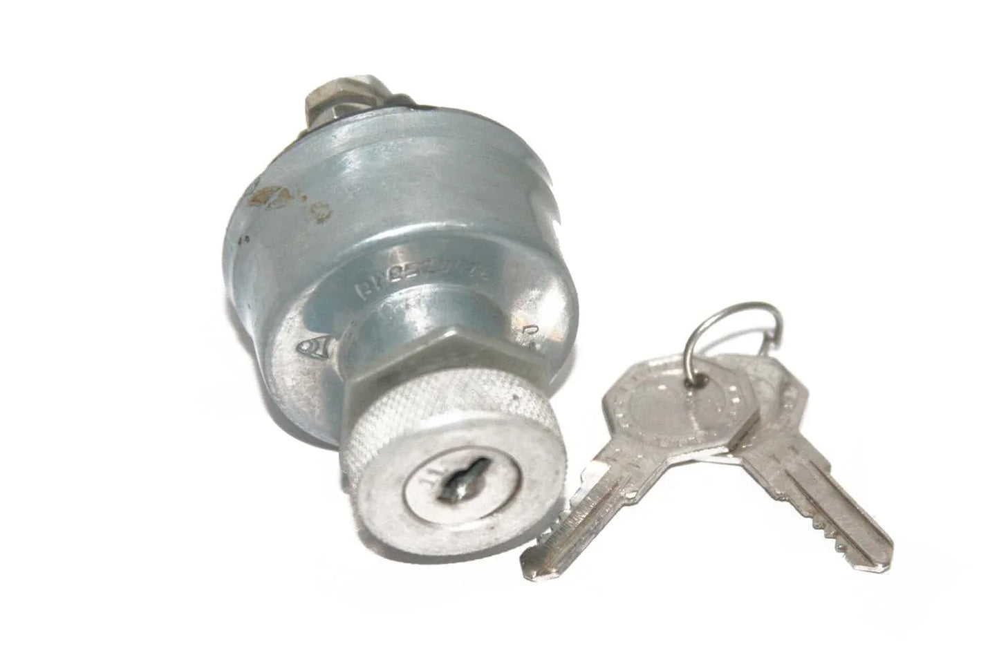 Prestolite Ignition Switch with 2 Keys, durable metal, compact design for vehicle ignition systems