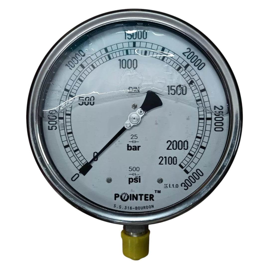 High Pressure Guage 2100 Bar 30000 PSI High Pressure Guage Stainless Steel - StellerGear