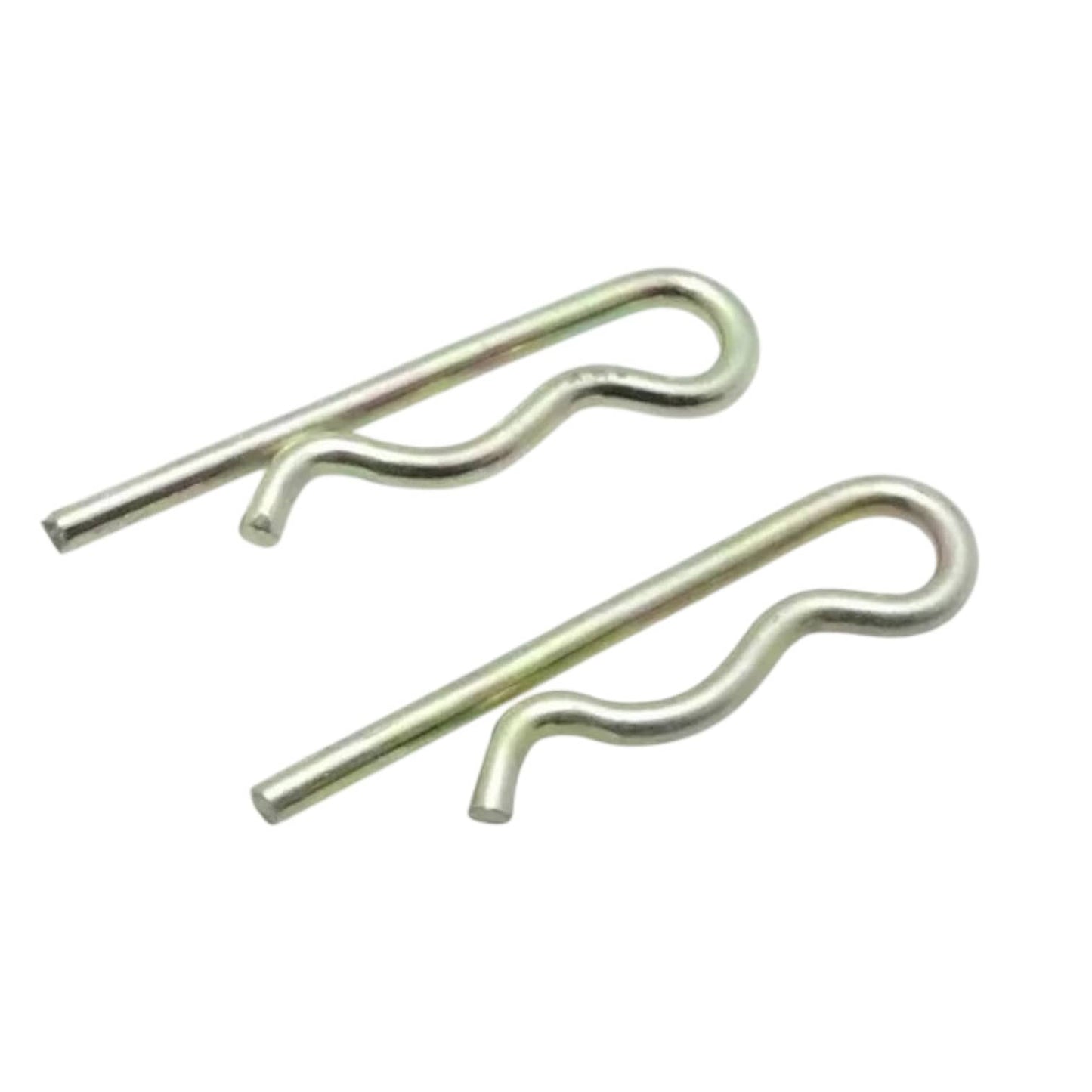 R clip spring cotter linch pin hitch made of steel, 4-inch size for secure attachment in machinery