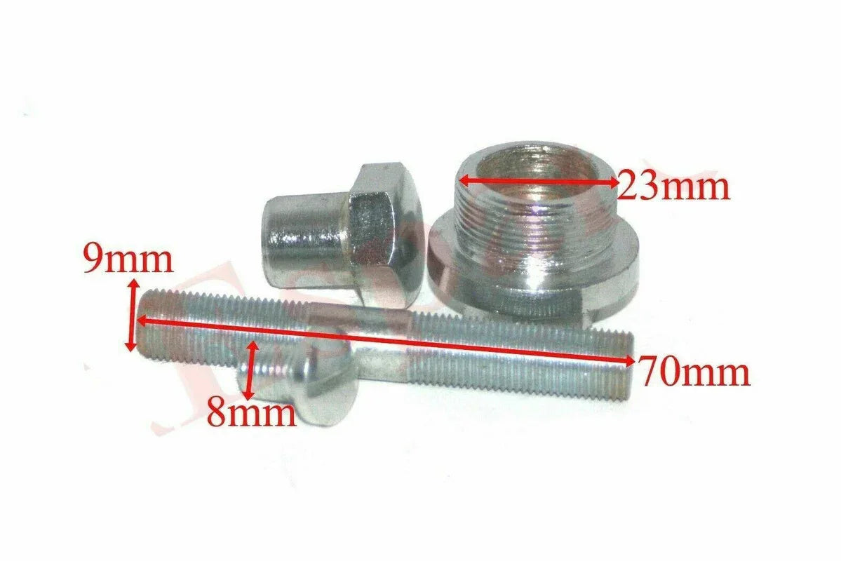 Royal Enfield Chain Case Inspection Plug Center Stud Kit, includes 70mm stud and 23mm plug for motorcycle maintenance