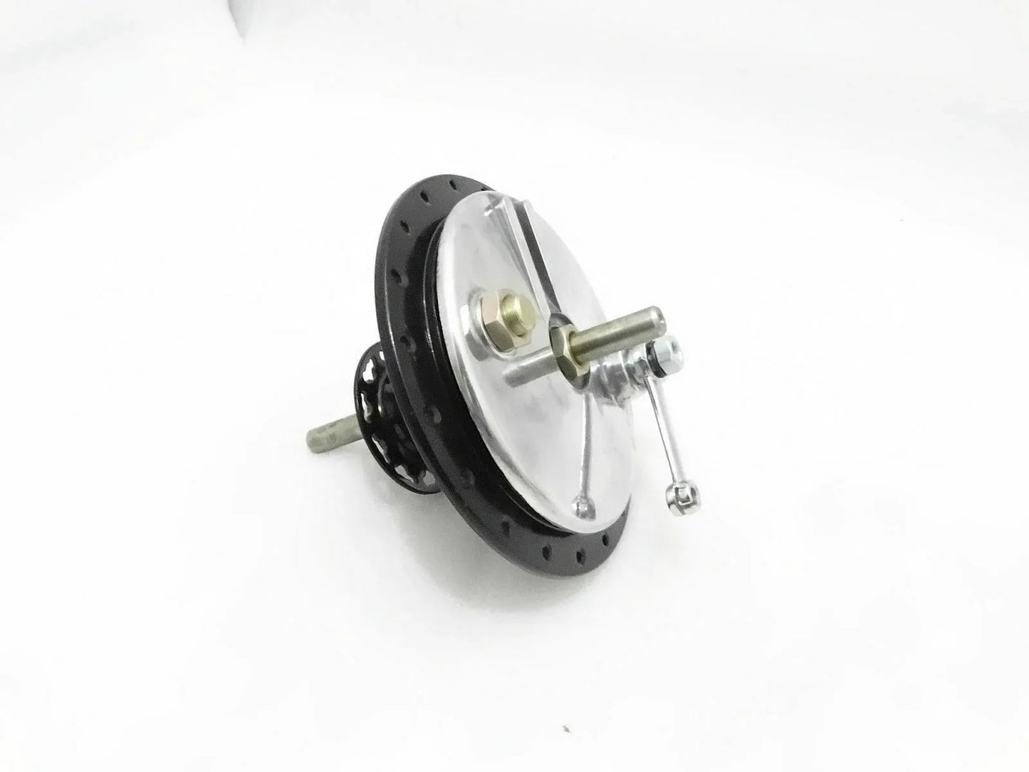 Half Width Front Wheel Hub Brake & Axle for royal enfield, metal construction, designed for enhanced braking performance