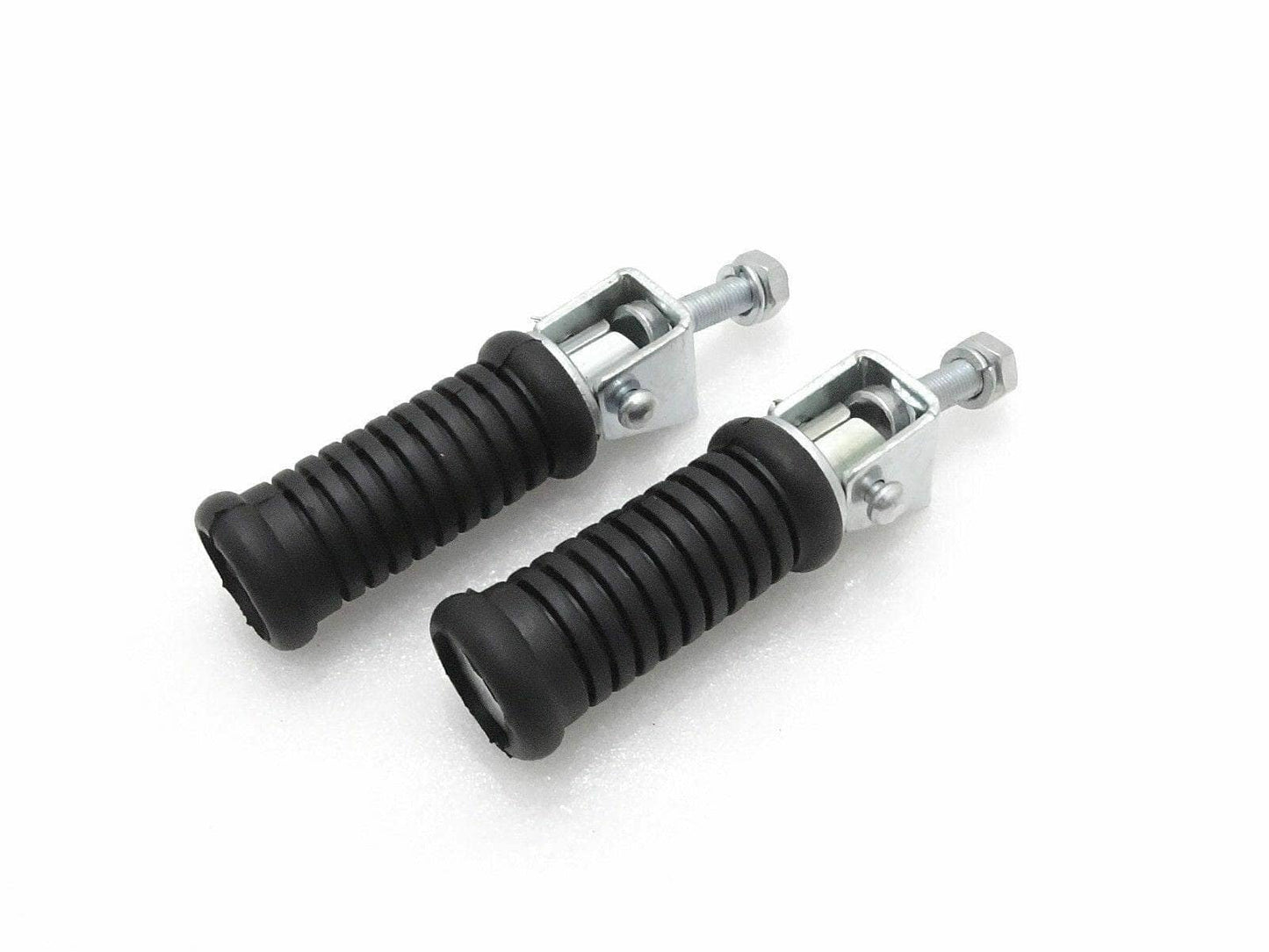 Rear folding footrest for Royal Enfield Bullet with durable rubber grips and sturdy metal mounts