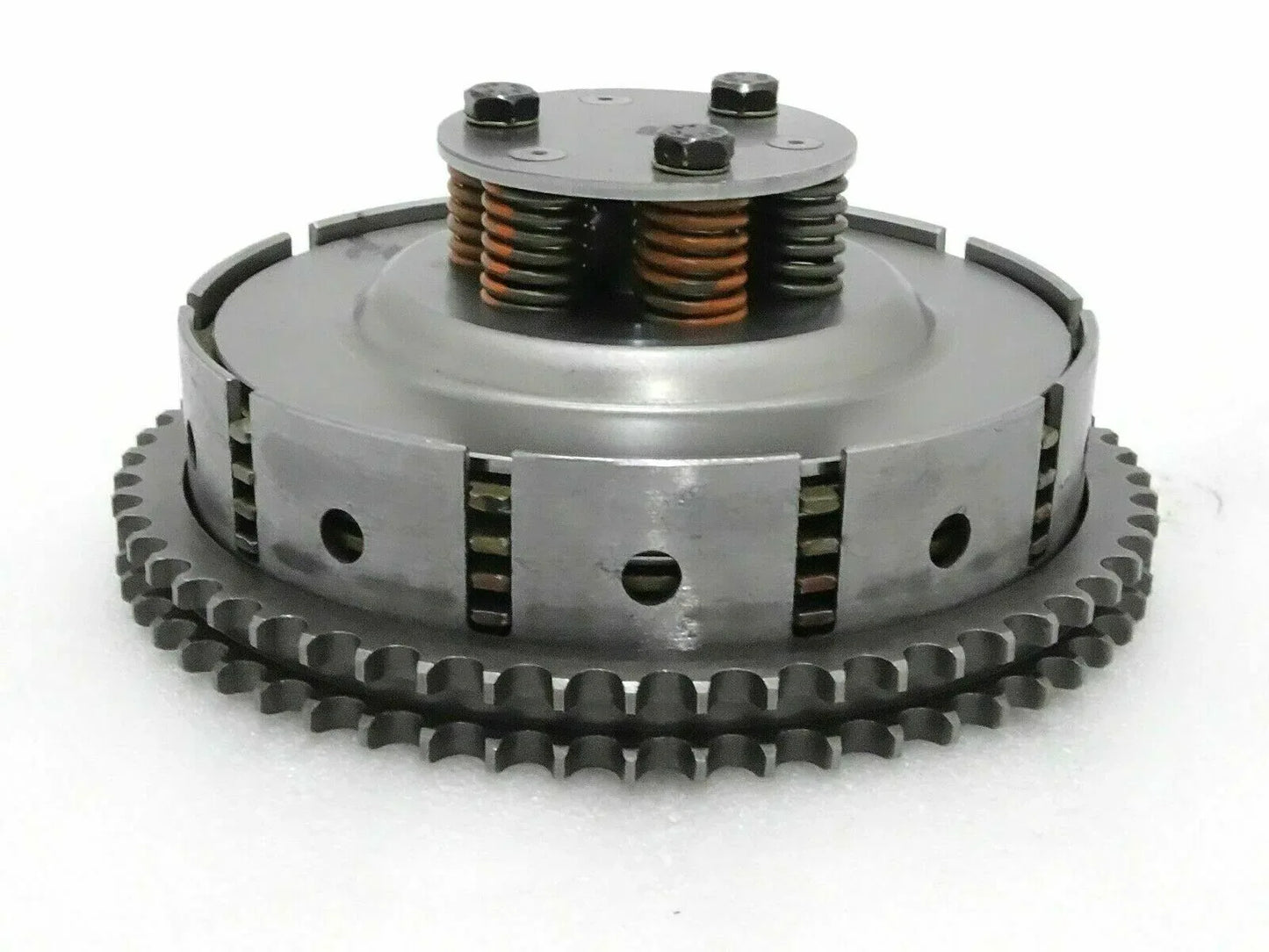 Complete assembly of Speed 4 clutch plates, designed for Royal Enfield motorcycles, featuring durable materials.