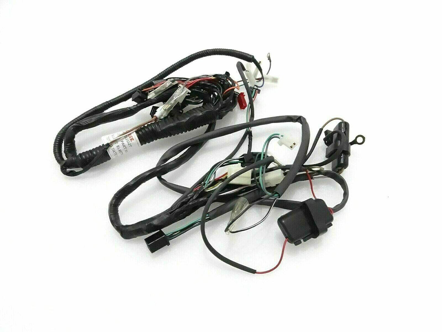 Royal Enfield electric start wiring harness for aftermarket installation with various connectors and components