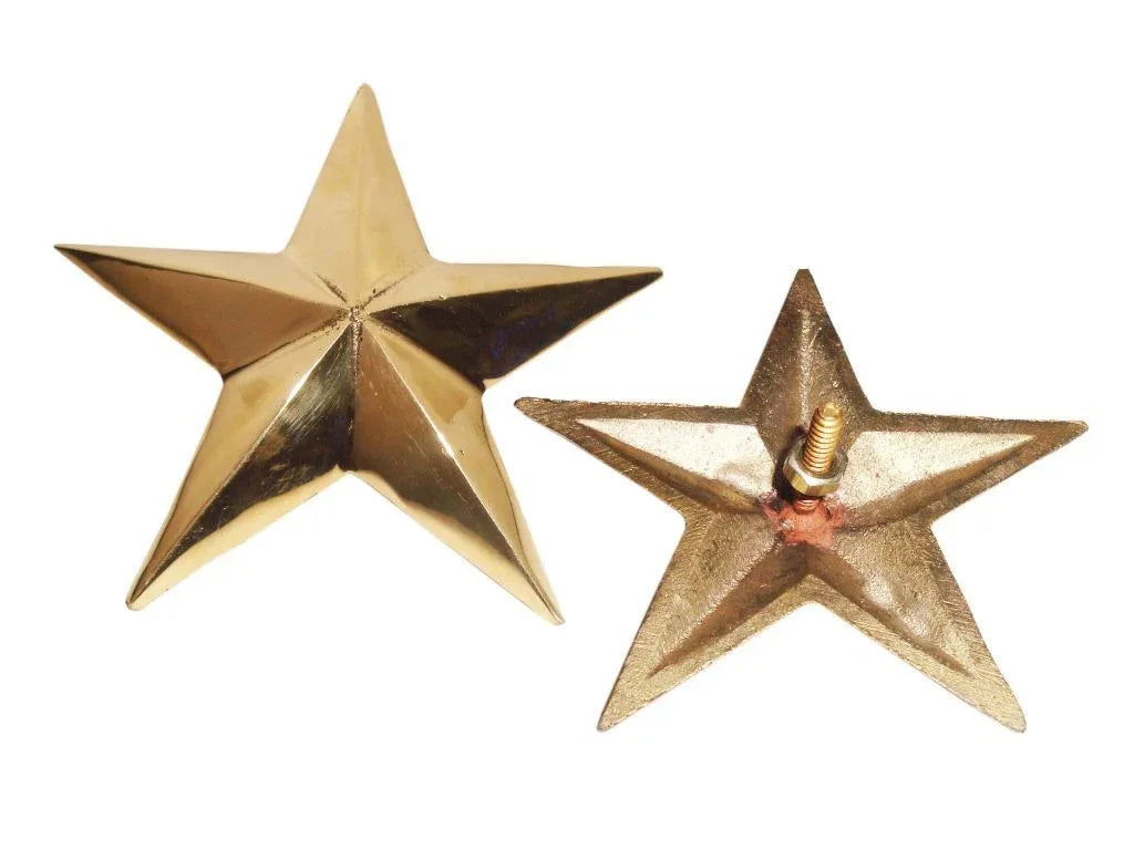 3.25-inch gold star ornament, metal material, ideal for custom royal enfield bike accessories