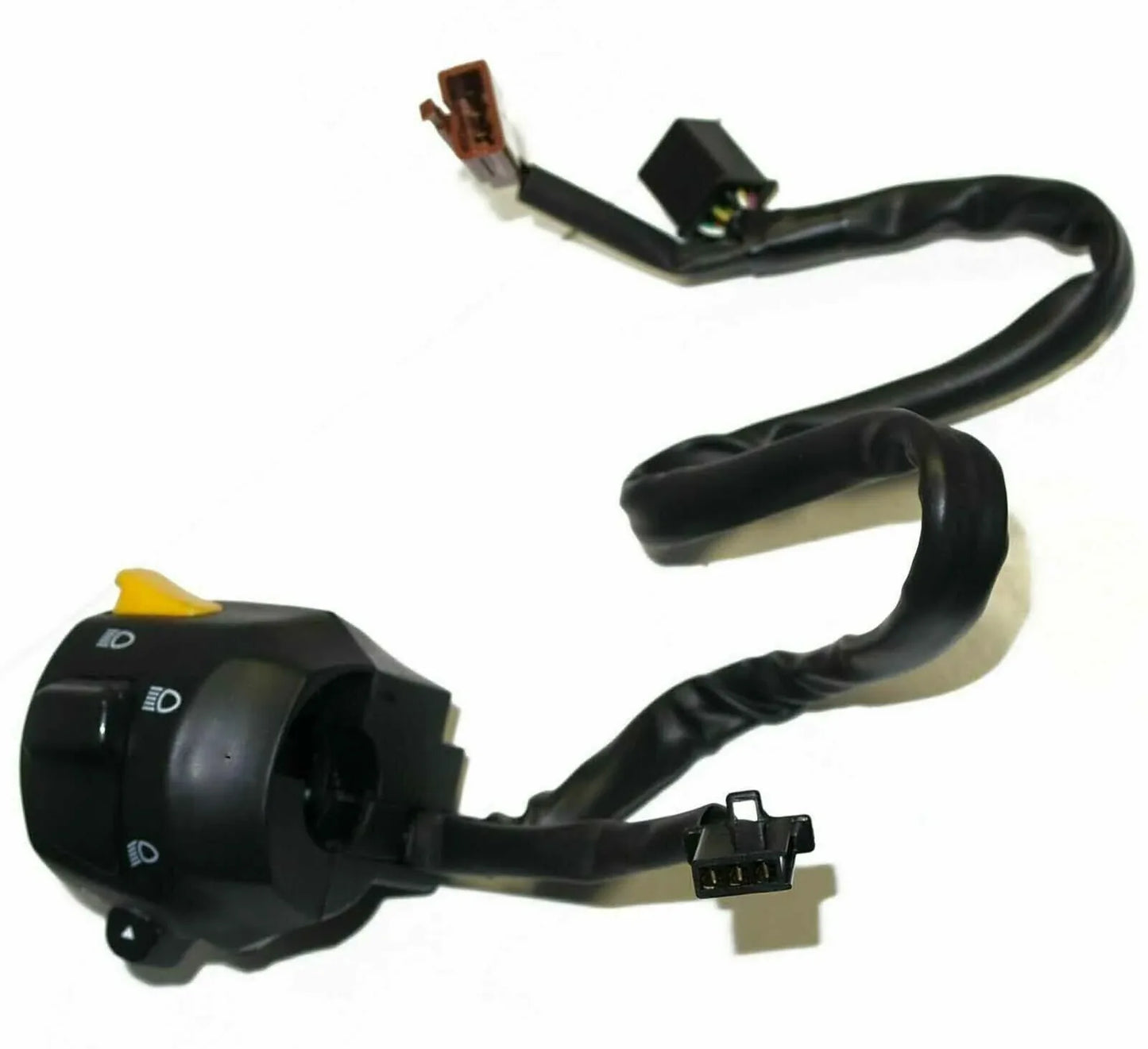 Royal Enfield switch module, durable plastic, fits various models for controlling lights and indicators
