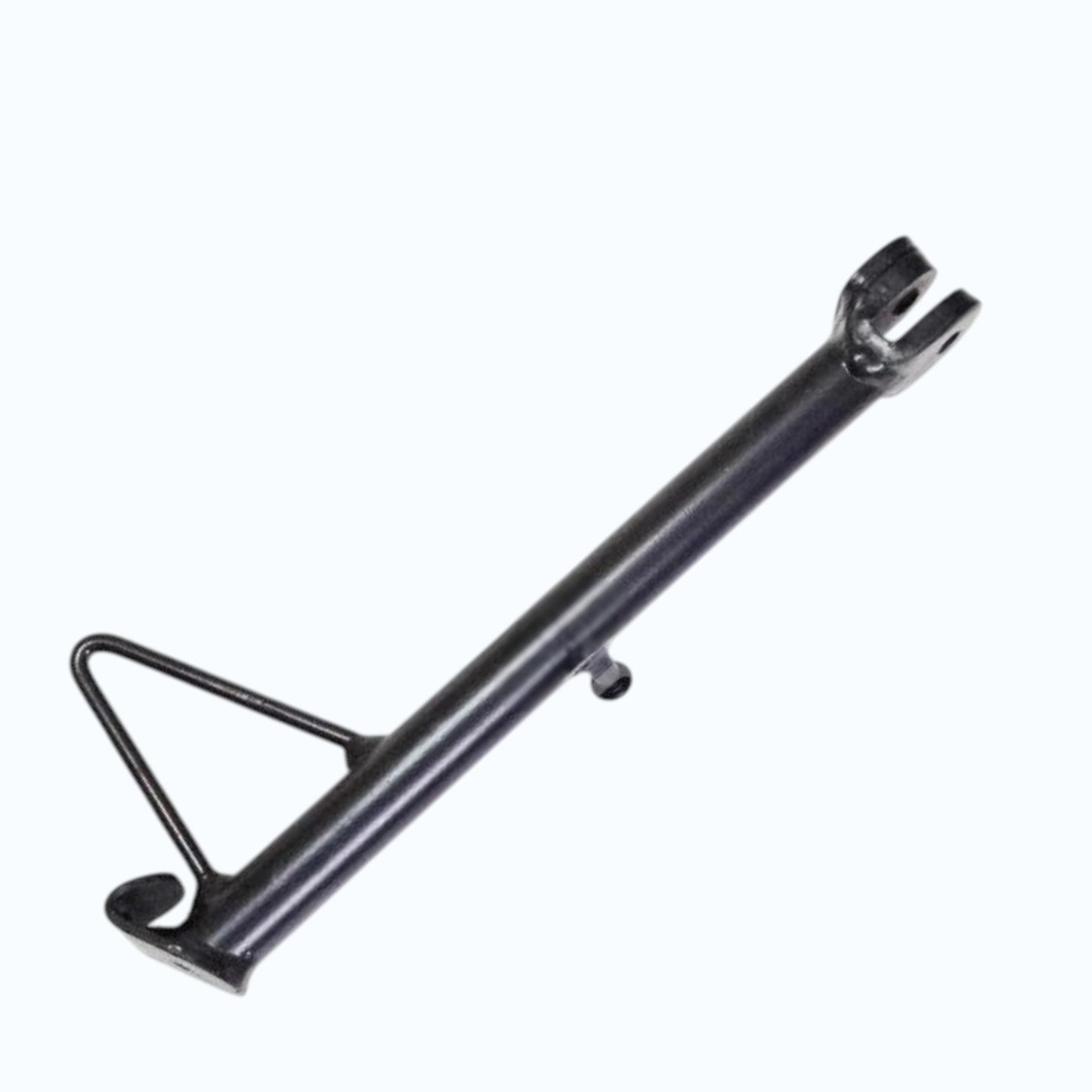 Royal Enfield Himalayan 411 side stand, heavy-duty steel, ideal for stable parking on uneven terrain