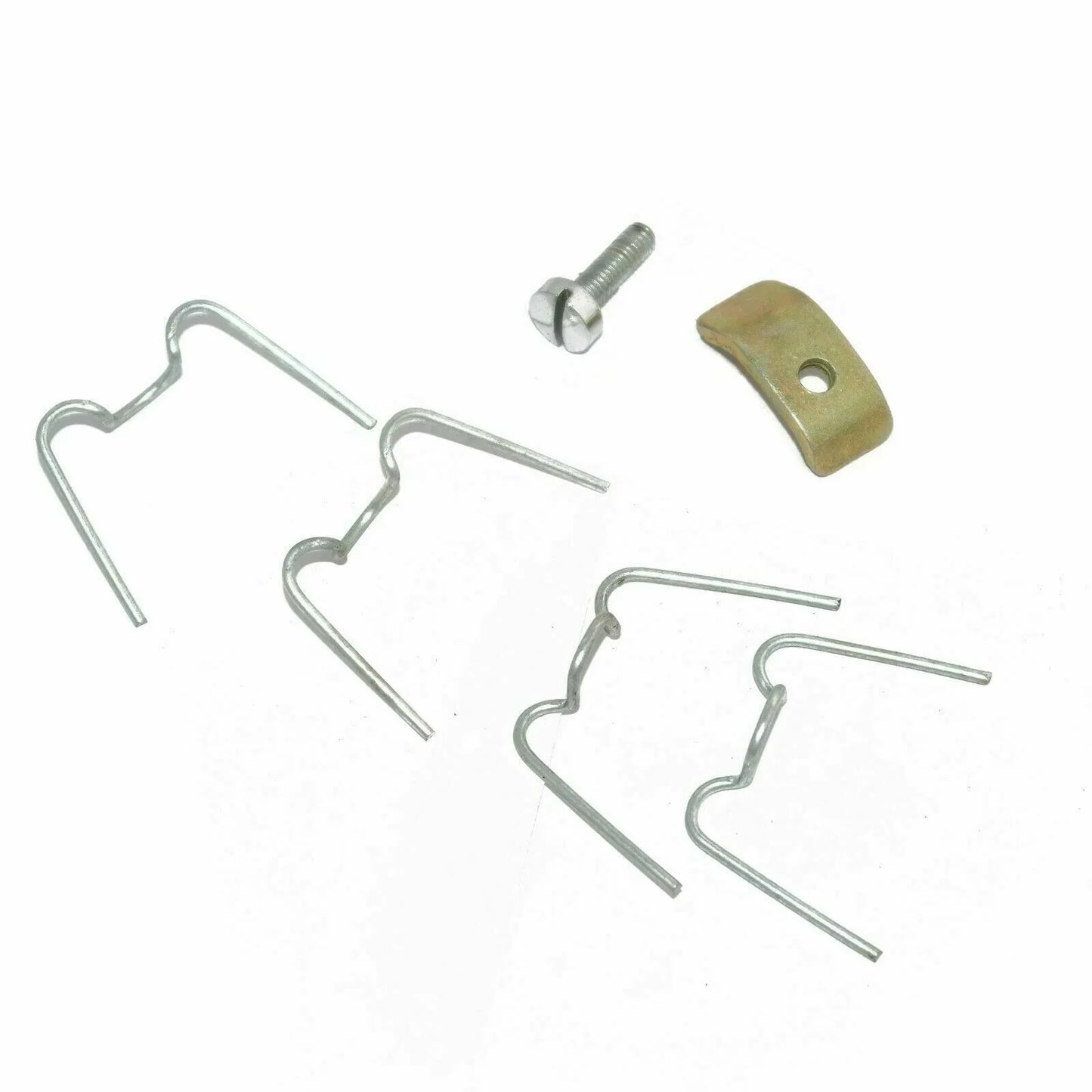Royal Enfield clip screw and plate set, metal, for securing various motorcycle components