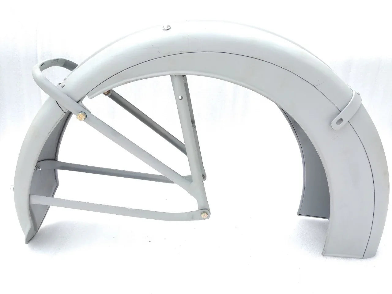 ARIEL SQUARE 4 1938-1948 VALANCE REAR MUDGUARD RAW STEEL + STAYS - StellerGear