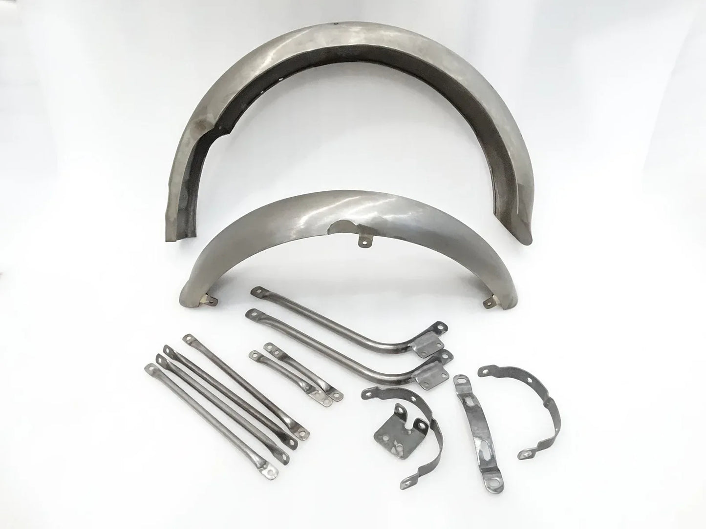 BSA A7 A10 SUPERROCKET GOLDSTAR MUDGUARD SET & STAYS RAW - StellerGear