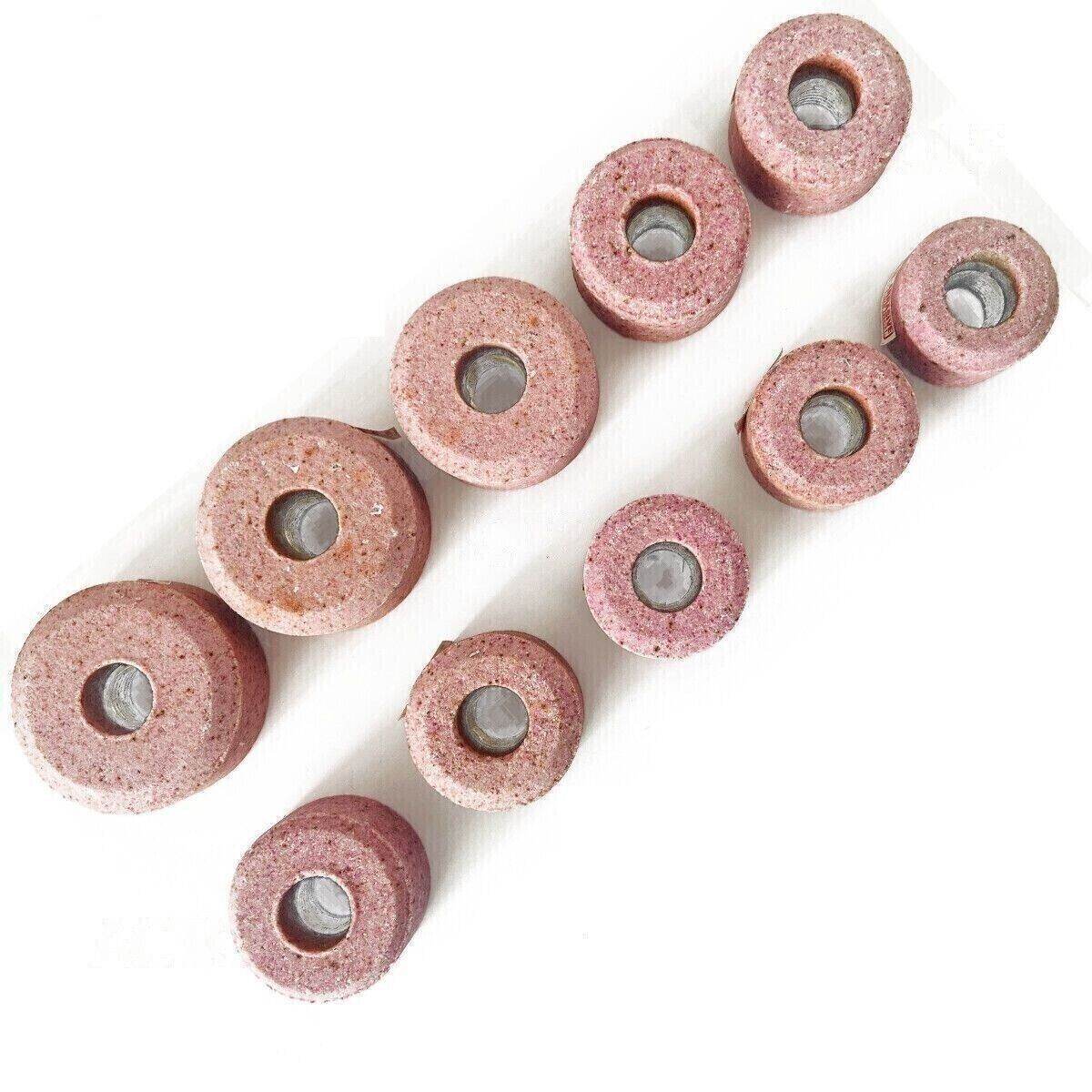 Set Of 10 Pcs Valve Seat Grinding Stones For Sioux Holder 11/16" Thread 80 Grit - StellerGear