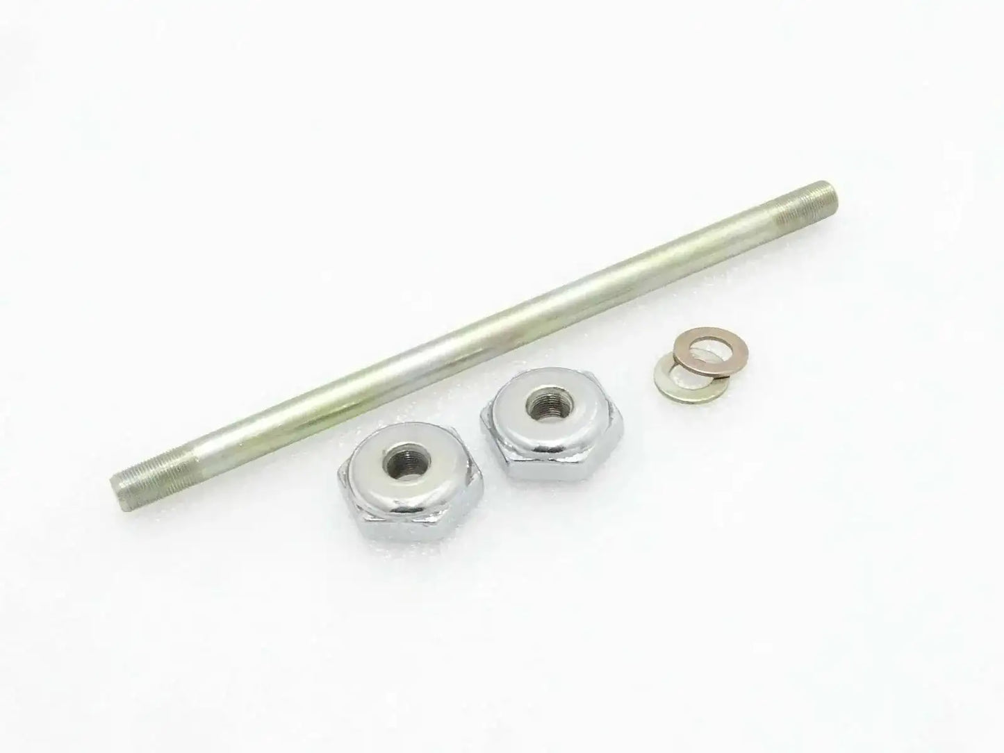 ROYAL ENFIELD BULLET FOUNDATION REAR SUSPENSION AXLE & CHROMED NUT - StellerGear