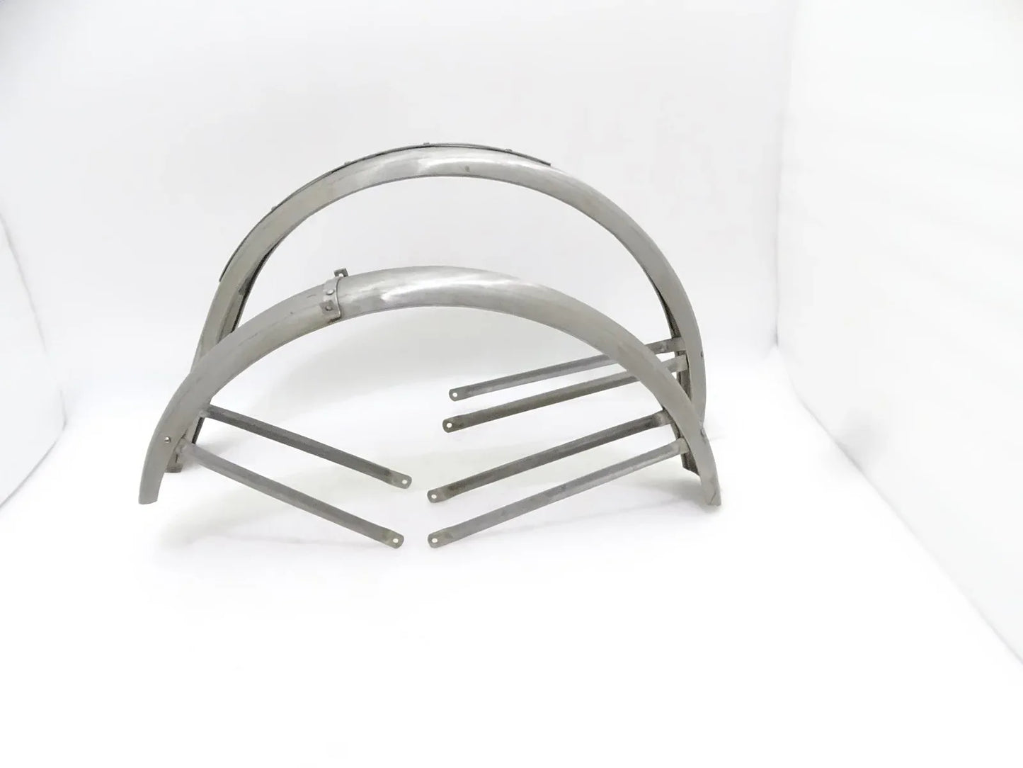 DKW RT100 DE LUXE 1935 & ONWARDS RAW STEEL MUDGUARD SET - StellerGear