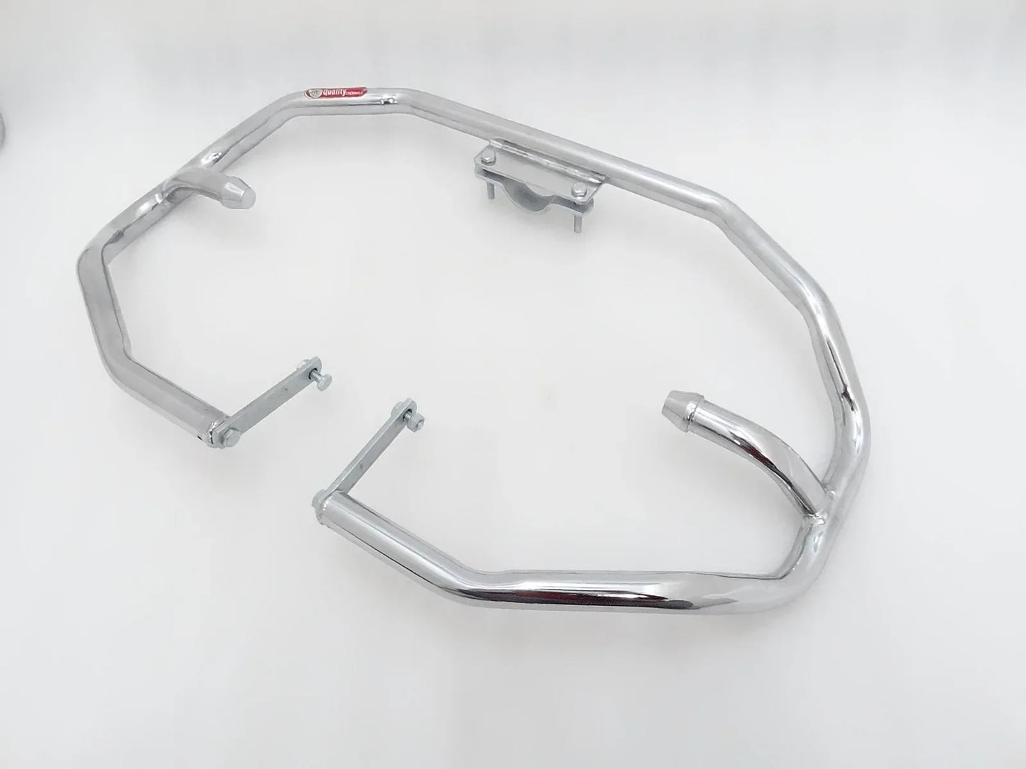 ROYAL ENFIELD CHROMED FRONT LEG GUARD CRASH BAR DIAMOND CUT - StellerGear