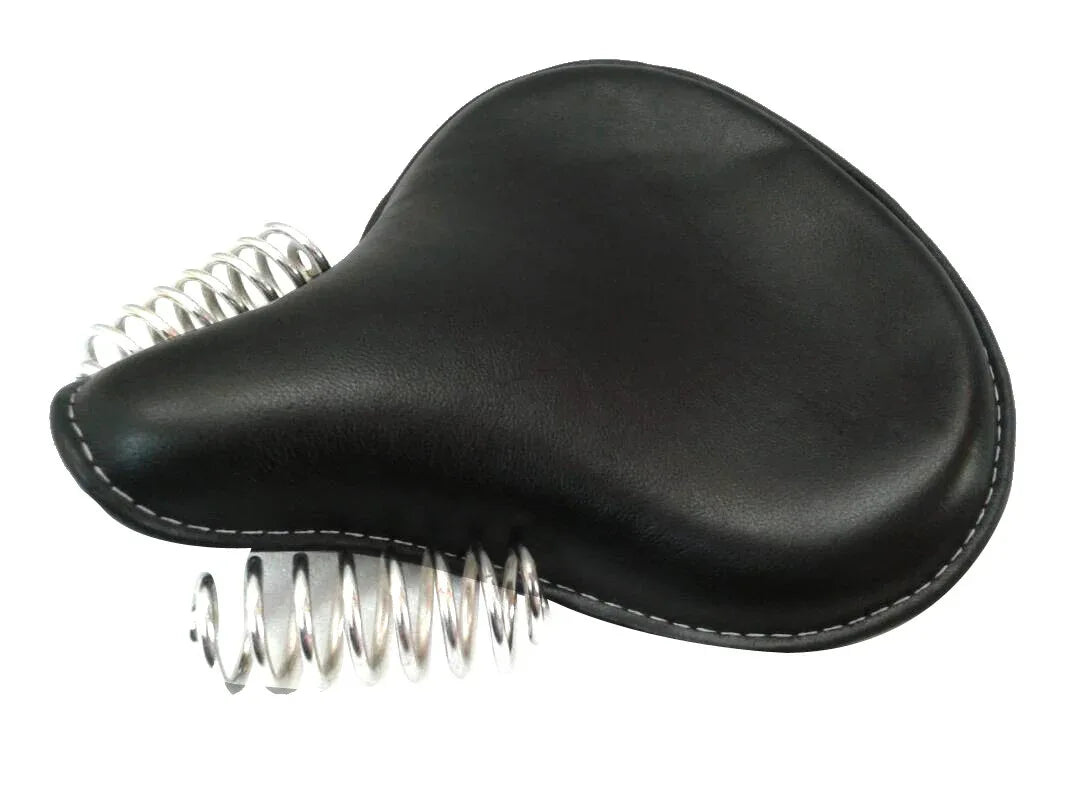 Black Color Pure Leather Front Solo Seat FIT FOR Royal Enfield New Classic Reborn 350cc - StellerGear