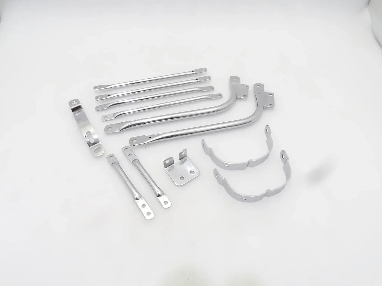 BSA A7 A10 SUPERROCKET GOLDSTAR FRONT AND REAR MUDGUARD STAYS SET CHROMED - StellerGear