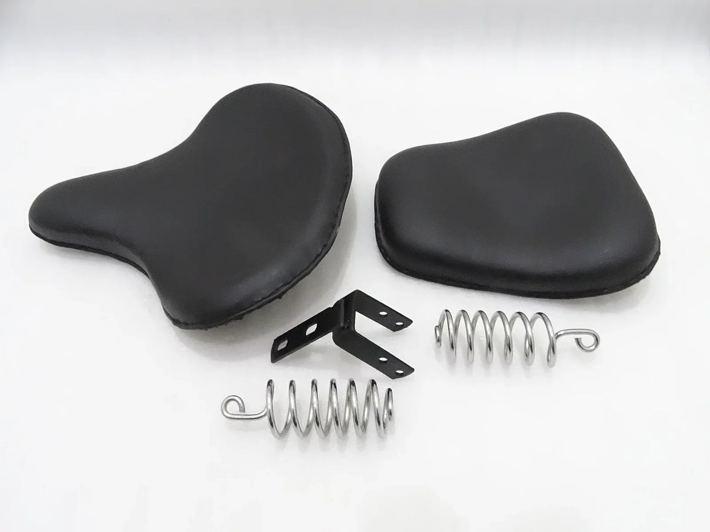 ROYAL ENFIELD HARLEY STYLE FRONT & REAR LEATHERITE COMPLETE SEATS - StellerGear