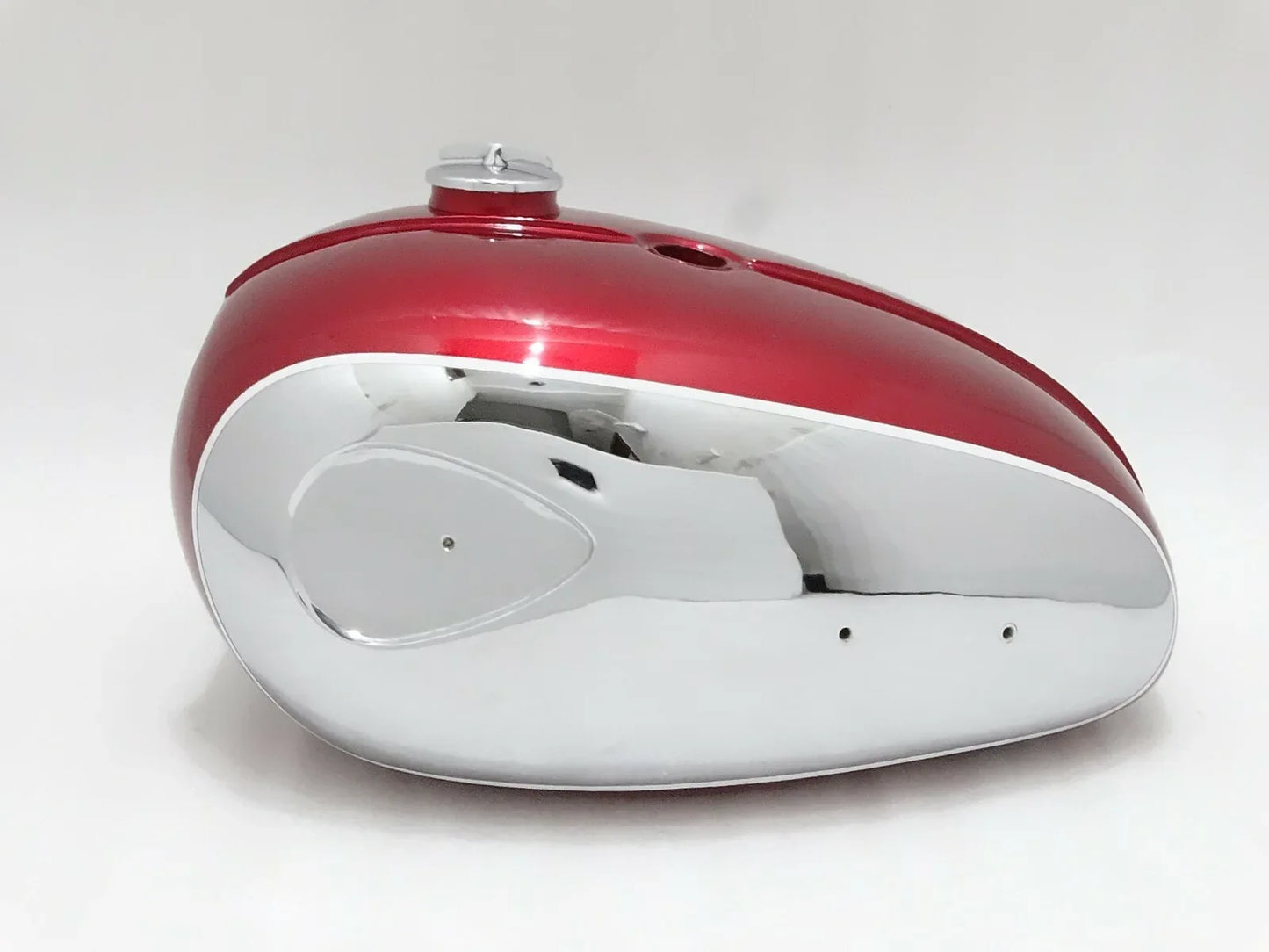 BSA A65 THUNDERBOLT 4 GALLON CHERRY PAINTED CHROME TANK + CAP (DUAL CARB) - StellerGear