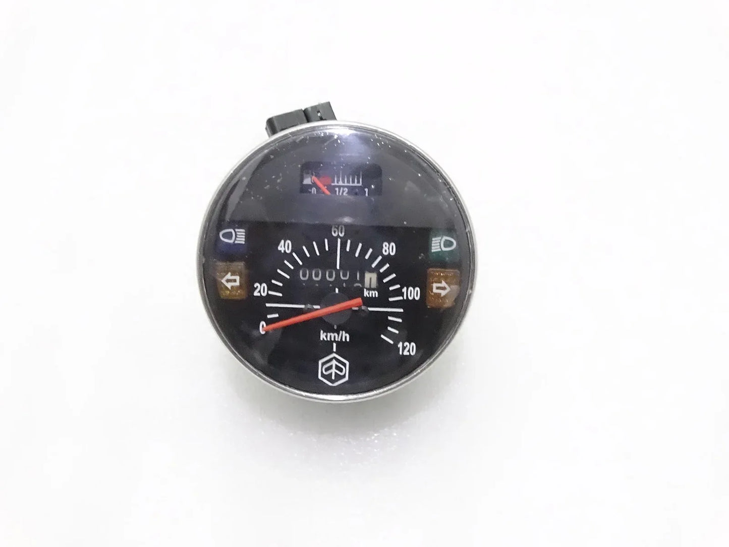 VESPA PX200 SPEEDOMETER 120KMPH BLACK - StellerGear