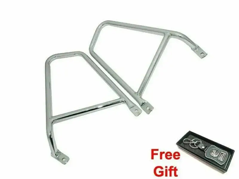 FOR Royal Enfield Interceptor Pannier Saddle Bag Support Chrome - StellerGear