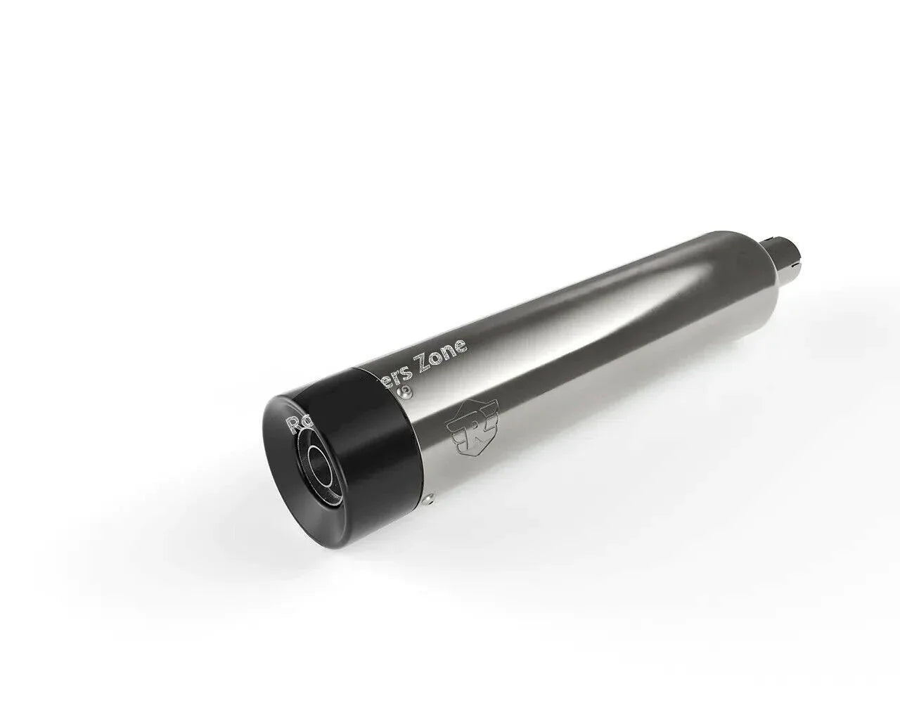 FOR Royal Enfield Meteor 350cc Silver & Black "Straightcut Silencer" - StellerGear