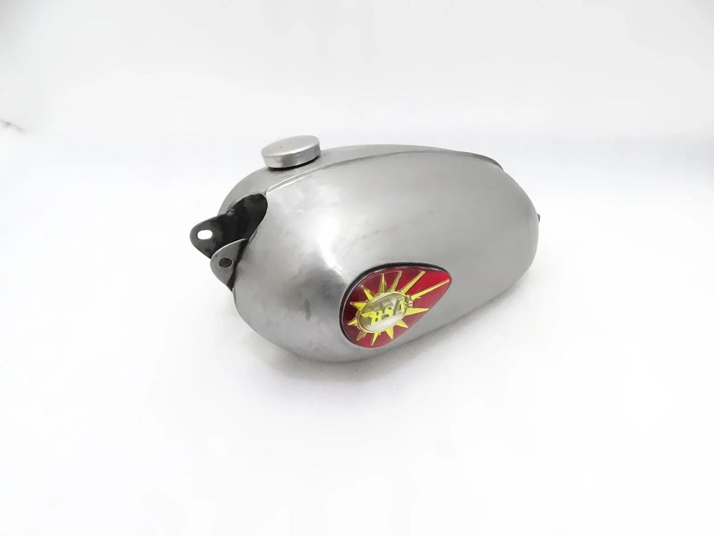 BSA BANTAM D7 1965 RAW STEEL PETROL TANK WITH BADGES AND CAP - StellerGear