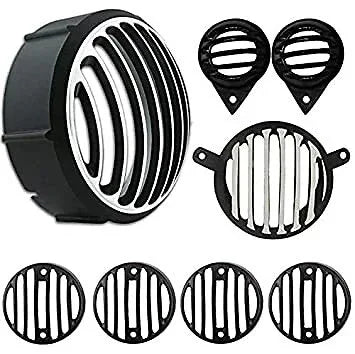 FIT FOR ROYAL ENFIELD CLASSIC 350 500 GRILL SET HEADLIGHT INDICATORS PARKING TAIL LIGHT - StellerGear