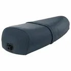 Scooter seat saddle with rear opening, dark blue vinyl
