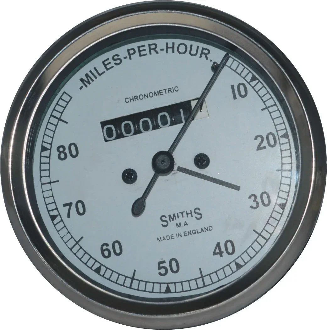SMITH SPEEDOMETER 0-80 MPH WHITE FACED BSA NORTON TRIUMPH Best Quality - StellerGear
