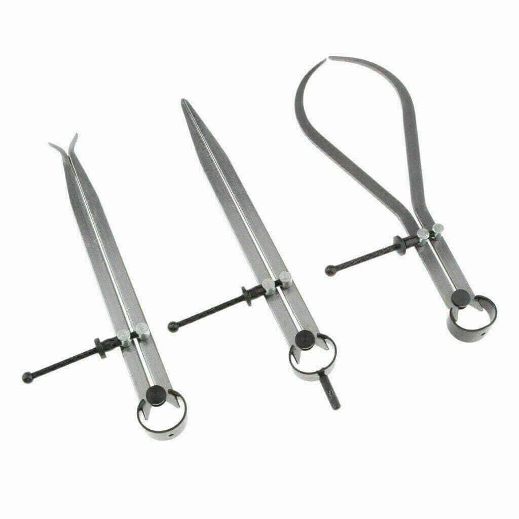 4" Inch 100mm 3 Pieces Spring Joint Caliper Set Inside, Outside Divider - StellerGear