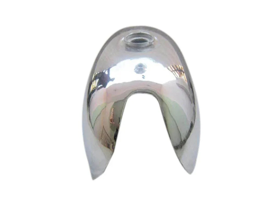 Chromed oil tank cover for universal bikes with top mounting opening
