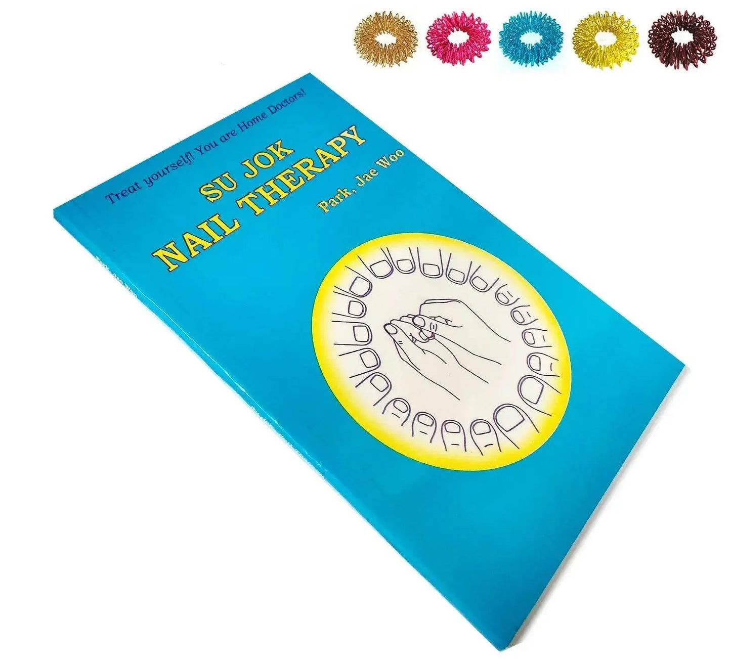 Su Jok Nail Therapy book by ACUPRESSURE with colorful rings for therapeutic nail treatment