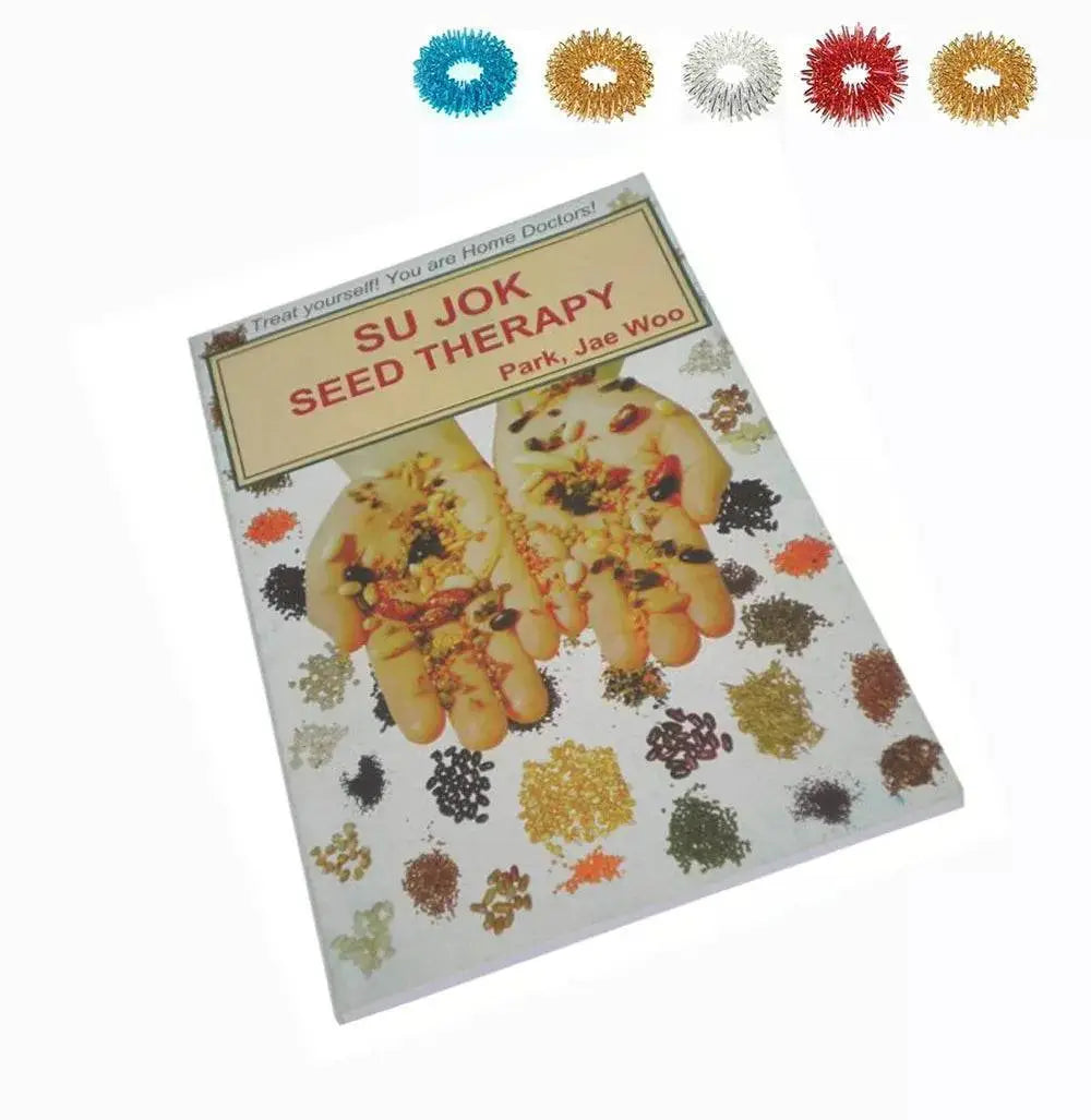 Su Jok Seed Therapy Book with Acupressure Rings for Home Healing Techniques